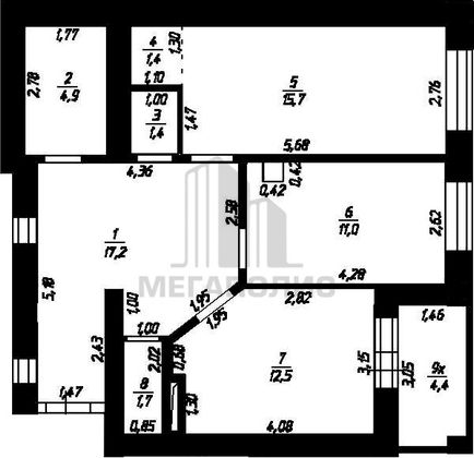 Продажа 2-комнатной квартиры 68,3 м², 5/7 этаж