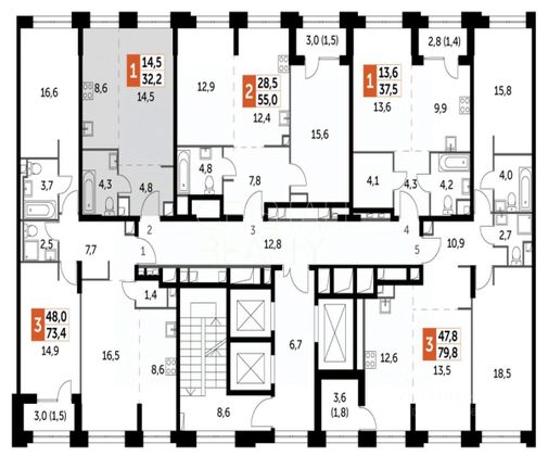 Продажа квартиры-студии 32,2 м², 14/44 этаж