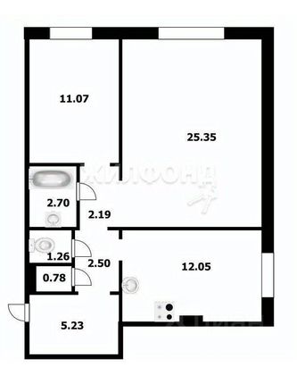 Продажа 2-комнатной квартиры 63,5 м², 8/10 этаж