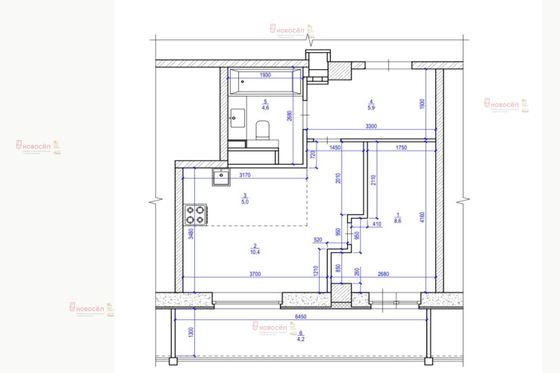 Продажа 1-комнатной квартиры 42,2 м², 9/17 этаж