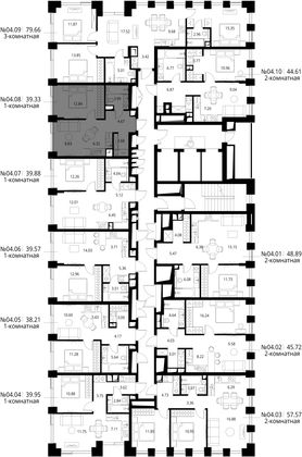 Продажа 1-комнатной квартиры 39,3 м², 4/26 этаж