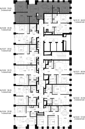 Продажа 3-комнатной квартиры 79,8 м², 10/26 этаж