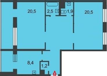 Продажа 2-комнатной квартиры 88 м², 5/12 этаж
