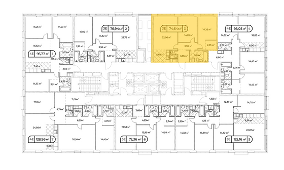 Продажа 2-комнатной квартиры 75 м², 13/14 этаж