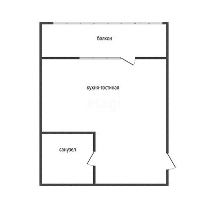 Продажа квартиры-студии 26,4 м², 24/24 этаж