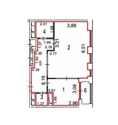 Продажа 2-комнатной квартиры 58 м², 6/20 этаж