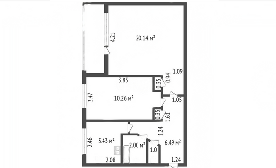 Продажа 2-комнатной квартиры 48,2 м², 2/5 этаж