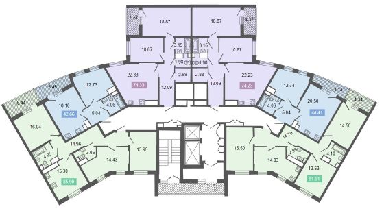 Продажа 3-комнатной квартиры 80,2 м², 21/24 этаж