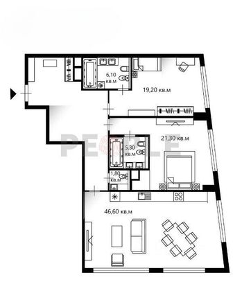 Продажа 3-комнатной квартиры 131 м², 19/27 этаж