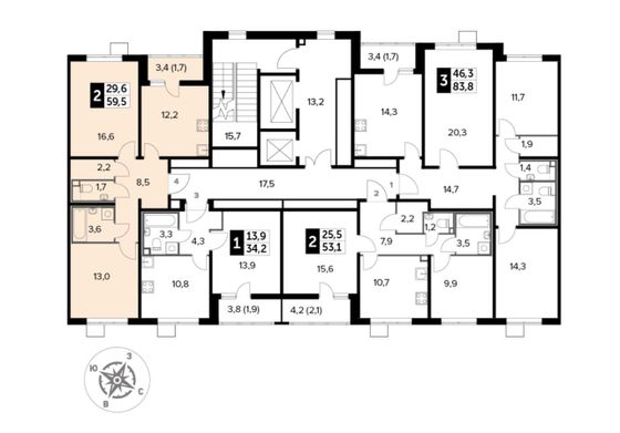 Продажа 2-комнатной квартиры 59,5 м², 23/27 этаж
