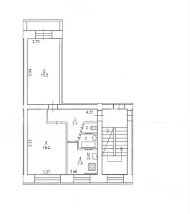 Продажа 2-комнатной квартиры 46 м², 4/5 этаж