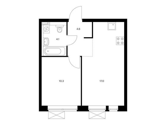Продажа 1-комнатной квартиры 36 м², 2/9 этаж