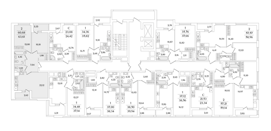 Продажа 2-комнатной квартиры 63,6 м², 4/17 этаж