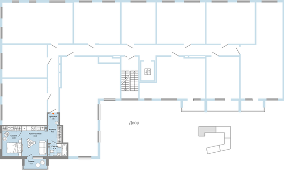 Продажа 2-комнатной квартиры 38 м², 4/7 этаж