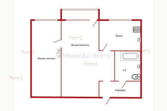 Продажа 2-комнатной квартиры 41 м², 4/5 этаж