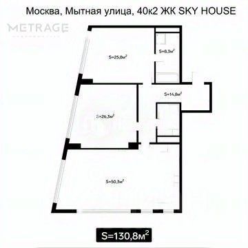 Продажа 3-комнатной квартиры 130,8 м², 5/22 этаж