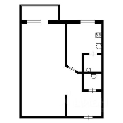 Продажа 1-комнатной квартиры 32,8 м², 3/5 этаж