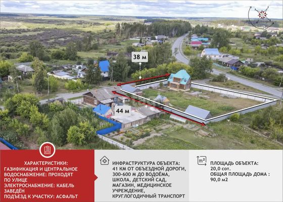 Продажа дома, 60 м², с участком 20 соток