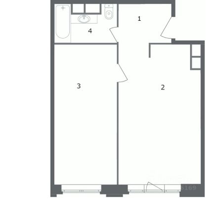 Продажа 2-комнатной квартиры 49 м², 5/15 этаж