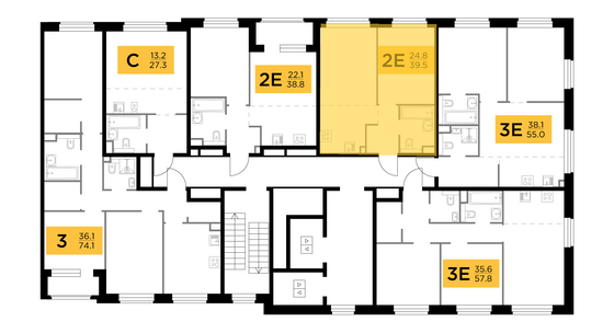 Продажа 2-комнатной квартиры 39,5 м², 10/20 этаж