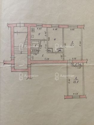 Продажа 3-комнатной квартиры 58,9 м², 1/5 этаж