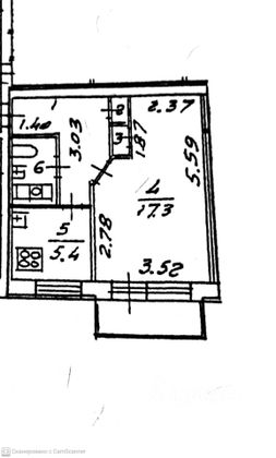 Продажа 1-комнатной квартиры 31,4 м², 4/5 этаж