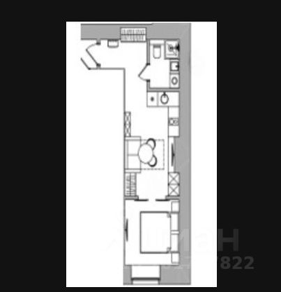 Продажа квартиры-студии 31,8 м², 1/4 этаж
