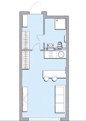 Продажа квартиры-студии 25,6 м², 2/10 этаж