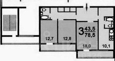 Продажа 3-комнатной квартиры 78 м², 16/22 этаж