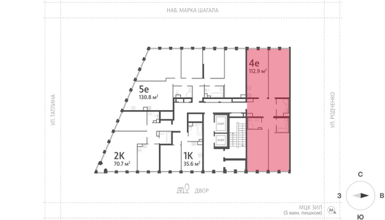 Продажа 3-комнатной квартиры 113,5 м², 8/15 этаж