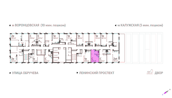 Продажа квартиры-студии 25,5 м², 33/58 этаж