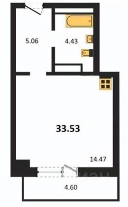 Продажа квартиры-студии 33,5 м², 12/27 этаж