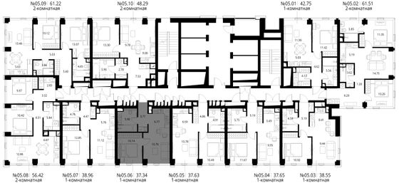 Продажа 1-комнатной квартиры 37,3 м², 5/48 этаж