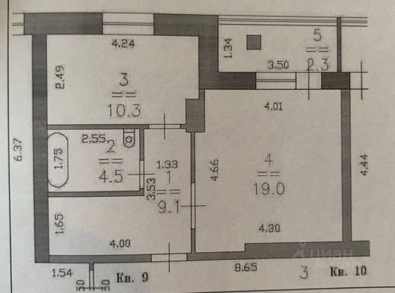 Продажа 1-комнатной квартиры 42,9 м², 2/11 этаж