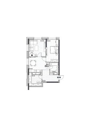 Продажа 2-комнатной квартиры 66,3 м², 3/24 этаж