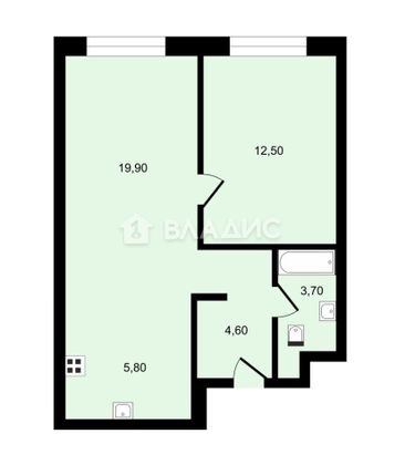 Продажа 1-комнатной квартиры 47 м², 2/17 этаж