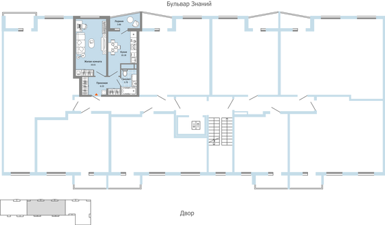 Продажа 1-комнатной квартиры 39 м², 9/9 этаж