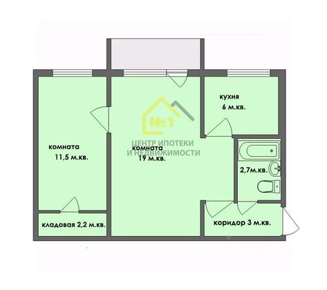 Продажа 2-комнатной квартиры 43 м², 5/5 этаж
