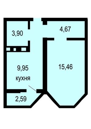 Продажа 1-комнатной квартиры 42 м², 10/17 этаж