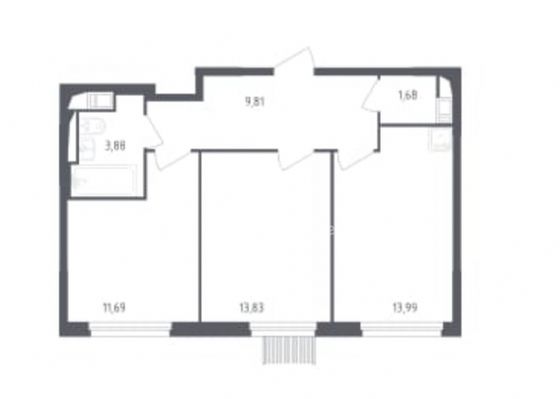 Продажа 2-комнатной квартиры 54 м², 9/16 этаж