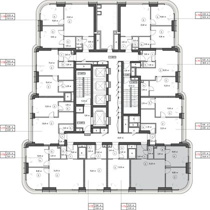 Продажа 2-комнатной квартиры 53,3 м², 13/53 этаж