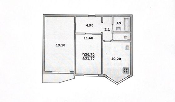 Продажа 2-комнатной квартиры 52,5 м², 13/17 этаж