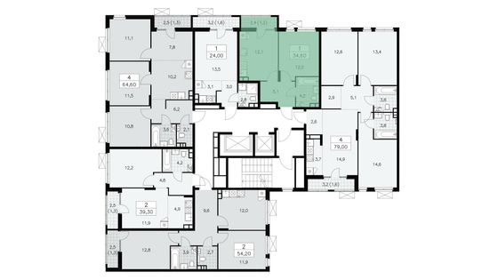 Продажа 1-комнатной квартиры 34,5 м², 6/16 этаж