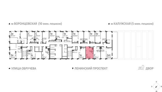 Продажа квартиры-студии 25,5 м², 33/58 этаж