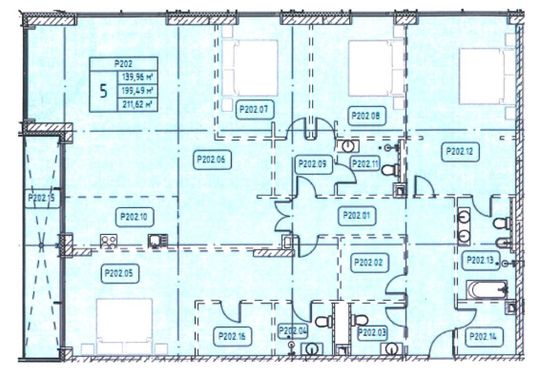 Продажа многокомнатной квартиры 211,6 м², 2/11 этаж