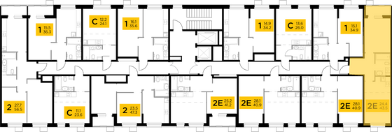 Продажа 2-комнатной квартиры 43,5 м², 4/14 этаж