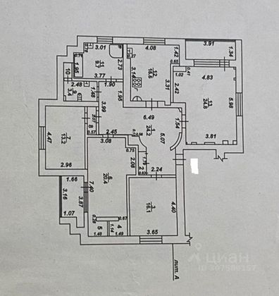 Продажа 4-комнатной квартиры 134 м², 2/4 этаж