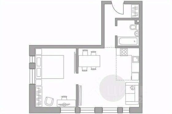 Продажа 2-комнатной квартиры 45,2 м², 11/30 этаж
