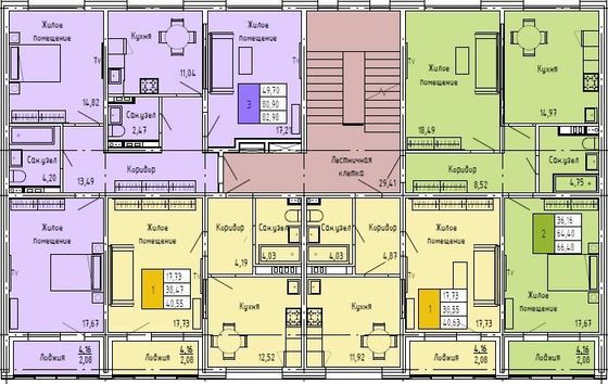 Продажа 3-комнатной квартиры 83 м², 2/4 этаж