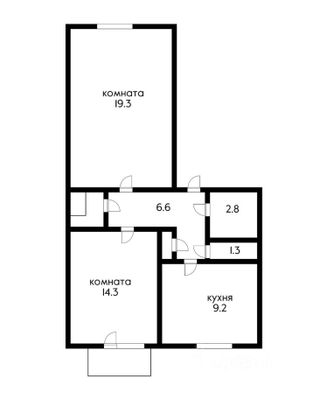 Продажа 2-комнатной квартиры 56 м², 2/5 этаж
